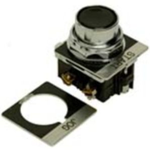 10250T30BP0P - Flush Pushbutton - Black In Plastic Enclosure For