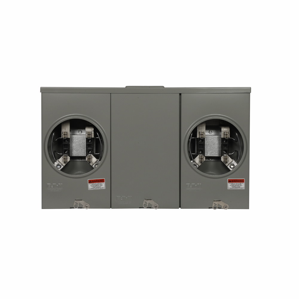 UT2R2332UCH - 200A MTR Socket 2-Gang LG Hub Cover Plate Oh/Ug