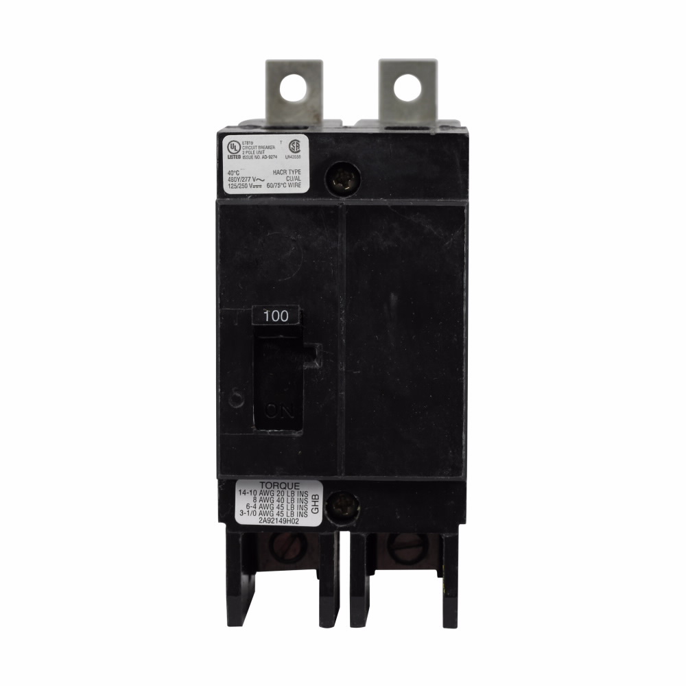 GHB2100 - Type GHB Breakr 2P 100A 277/480VAC Max 125/250VDC - Image 4