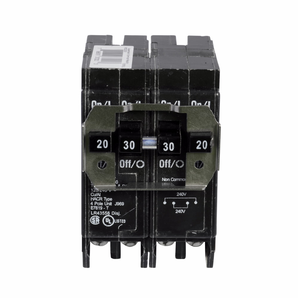 BRD220230 - BRD Quad BRKR 1-20A/2P 1-30A/2P 120/240V 10K Non-C