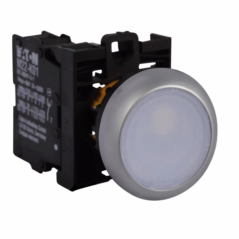 M22DRLWK11WP - White FL Ill Main PB 1NO/1NC 12-30VAC/DC Led LGND - Image 2