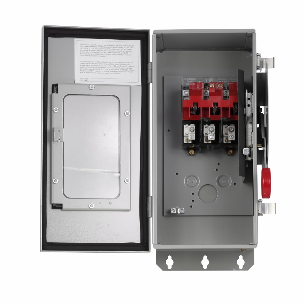 DH362UDKW - 60A/3P HD NF Window Safety Switch 600V Nema 12/3R - Image 2