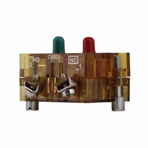 10250T1C - 30MM Cont BLK 1NO-1NC Amber