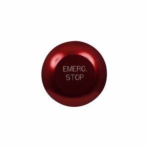 10250T33P0P - Jumbo Mashroom Head PB - Red Emer. Stop In Plasti