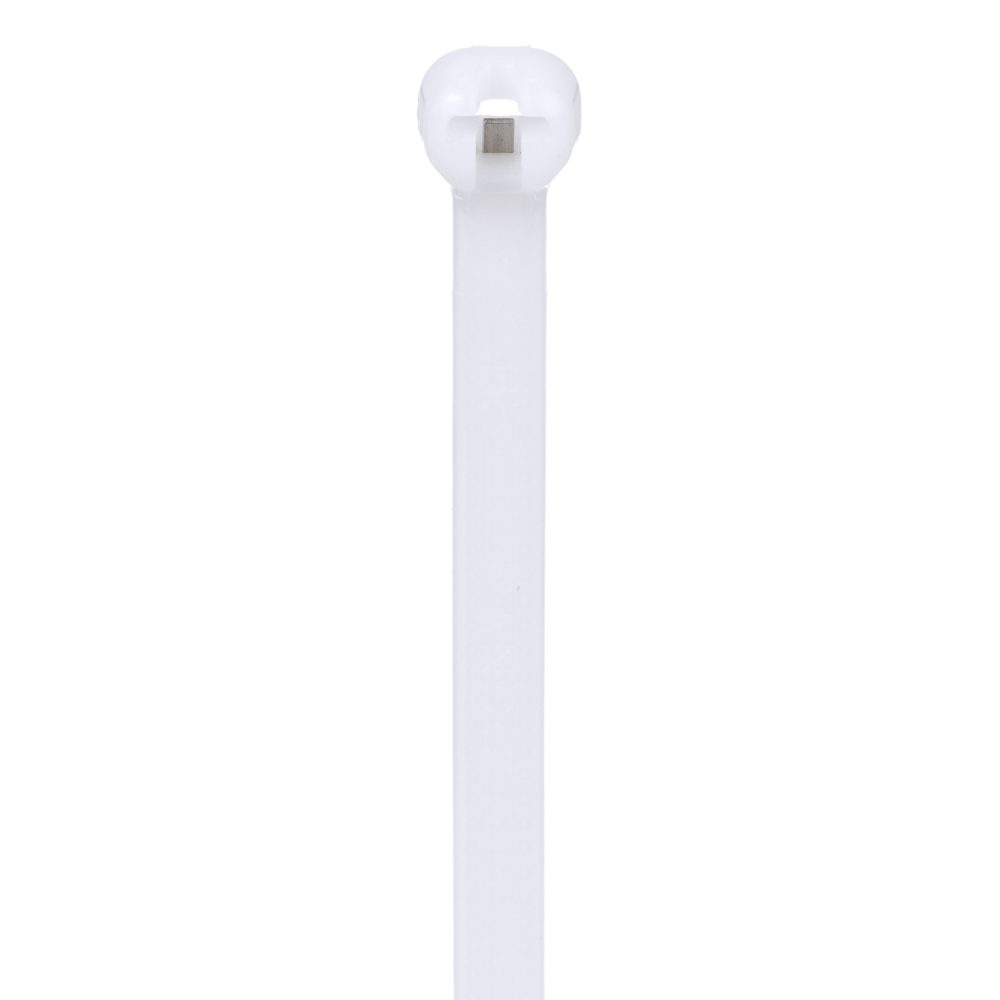 BT2SC - 8" Nyln CBL Tie SS Barb STD Cross Sec WHT - Image 4