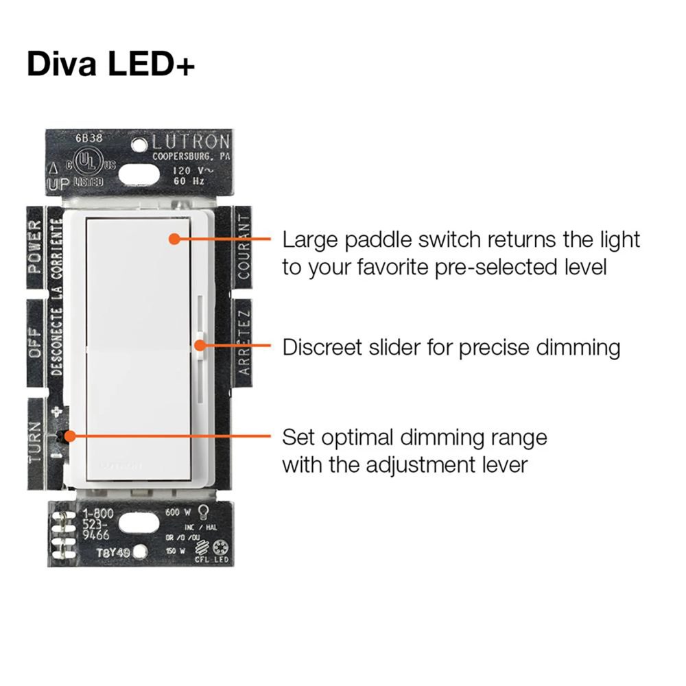 DVCL153PHLA - Diva 150W Led 3WAY Light Almond Clam - Image 3