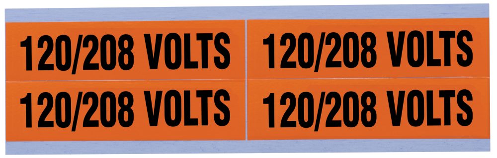 44296 - Voltage & Conduit Marker, "120/280", Med, 4/Card