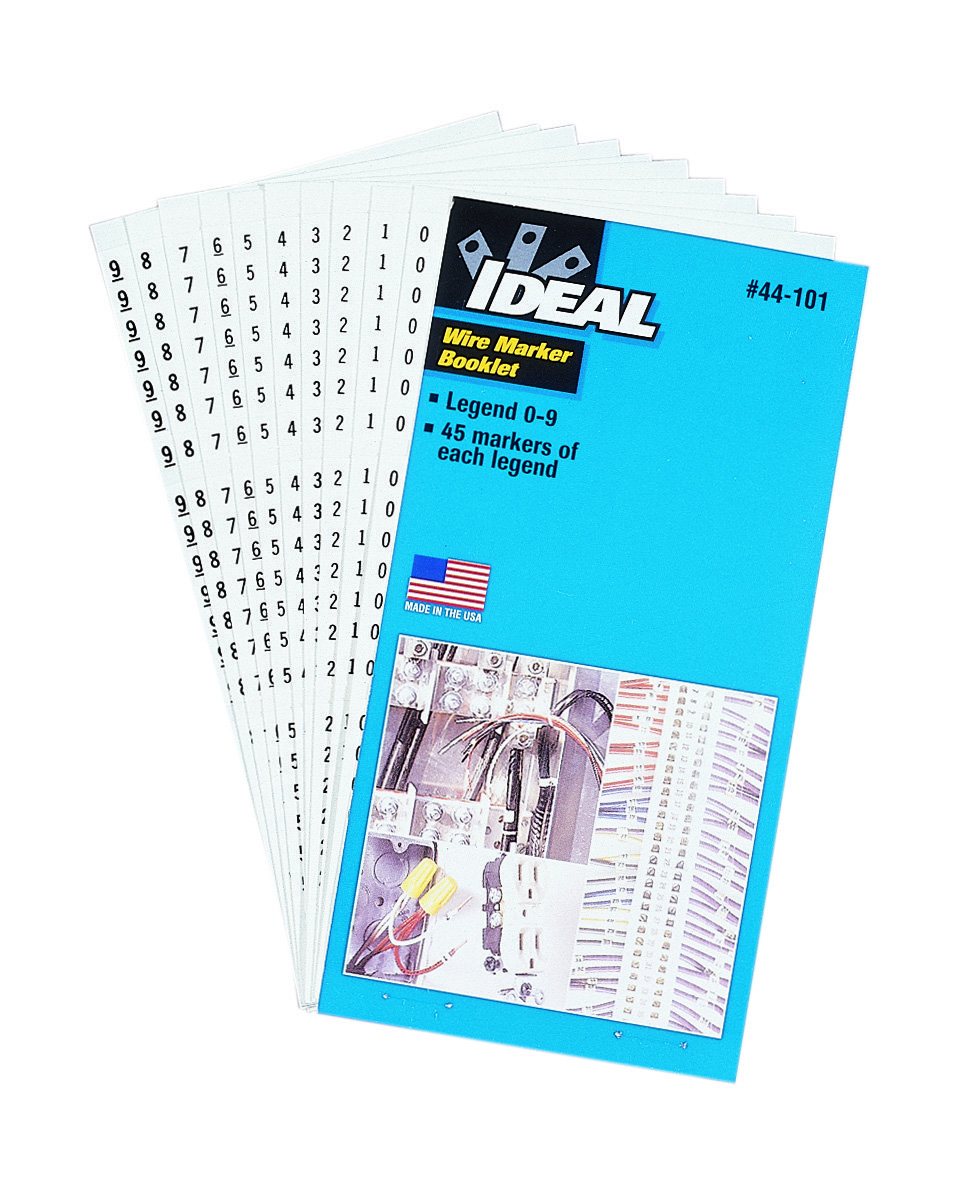 44101 - Wire Marker Booklet, Asst 0-9, 45 Each - Image 4