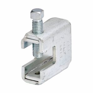B306ZN - BLTD 3/8-16 THRD, 1/2" SSCRW Zinc Plate Beam Clamp