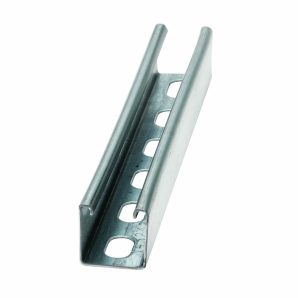 B22SH120GLV - BLTD 1-5/8X1-5/8X120 12GA Galv SLTD CHNL, 2" CNTR