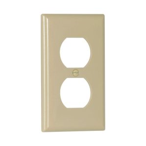 2132V - Wallplate 1G Duplex Recp THRMST STD Iv