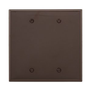 PJ23B - Wallplate 2G Blank Box Mount Poly Mid BR