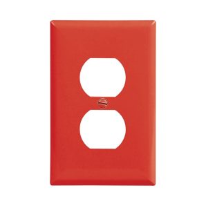PJ8RD - Wallplate 1G Duplex Poly Mid RD