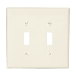 PJ2LA - Wallplate 2G Toggle Poly Mid La