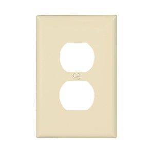 PJ8A - Wallplate 1G Duplex Poly Mid Al