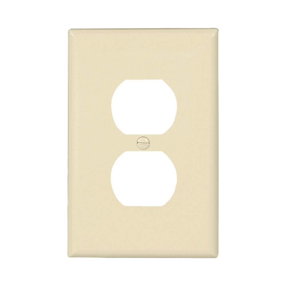 PJ8A - Wallplate 1G Duplex Poly Mid Al