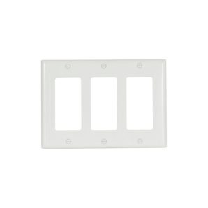 2163WB0X - Wallplate 3G Decorator Thermoset STD WH