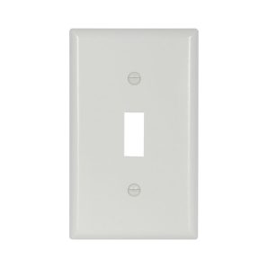 2034W - Wallplate 1G Toggle Thermoset Mid WH
