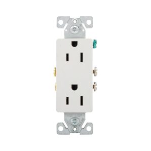 1107W - Recp Deco Duplex 15A 125V 2P3W WH