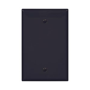 PJ82BK - Wallplate 2G Duplex Poly Mid BK