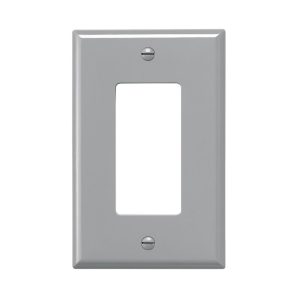 PJ26GY - Wallplate 1G Decorator Poly Mid Gy