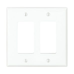PJ262W - Wallplate 2G Decorator Poly Mid WH