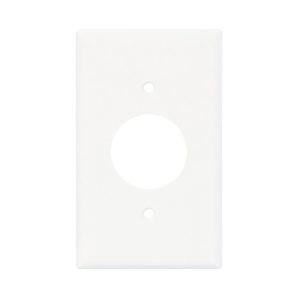 PJ11W - Wallplate 1GTEL/Coax.406"Hole Poly Mid BX WH