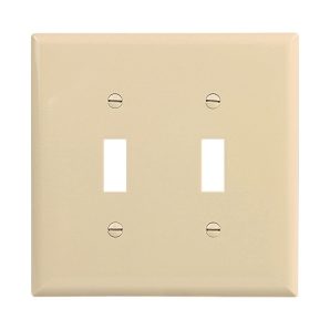 PJ2V - Wallplate 2G Toggle Poly Mid Iv