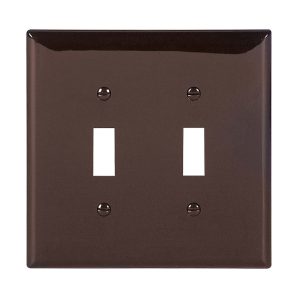 PJ2B - Wallplate 2G Toggle Poly Mid BR