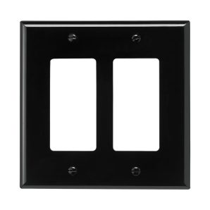 PJ262BK - Wallplate 2G Decorator Poly Mid BK
