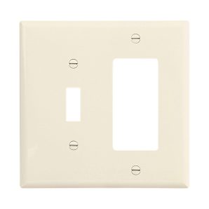 PJ126LA - Wallplate 2G Toggle/Deco Poly Mid La