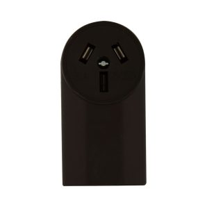 112 - Recp Single Surface 50A 125/250V 3P3W BK