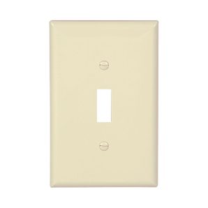 PJ1A - Wallplate 1G Toggle Poly Mid Al