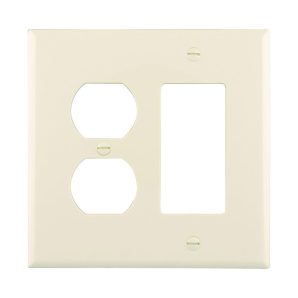 PJ826LA - Wallplate 2G Dup/Deco Combo Poly Mid La