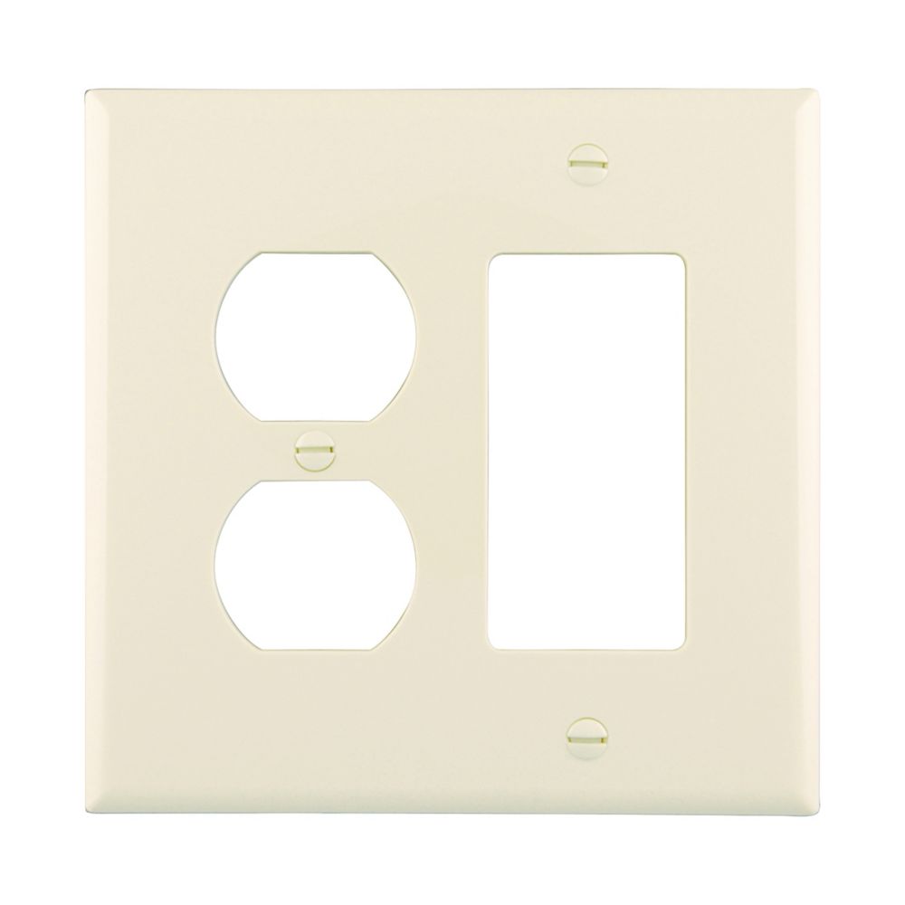 PJ826LA - Wallplate 2G Dup/Deco Combo Poly Mid La