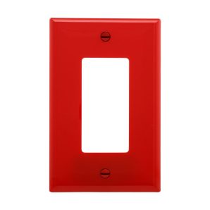 PJ26RD - Wallplate 1G Decorator Poly Mid RD