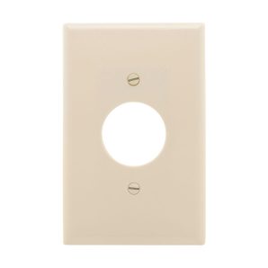 PJ7A - Wallplate 1G SGL Rec W/1.4" Hole Poly Mid Al