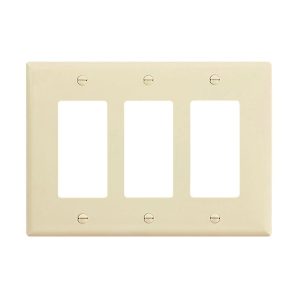 PJ263A - Wallplate 3G Decorator Poly Mid Al
