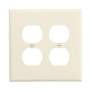 PJ82LA - Wallplate 2G Duplex Poly Mid La