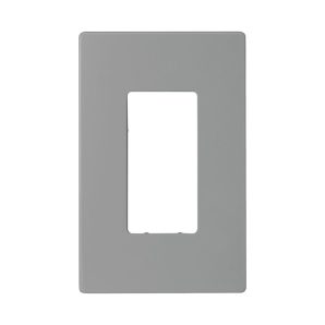 PJS26GY - Wallplate 1G Deco Screwless Poly Mid Gy