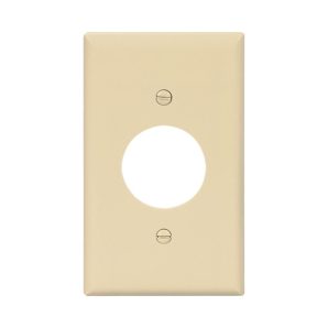PJ7V - Wallplate 1G SGL Rec W/1.4" Hole Poly Mid Iv