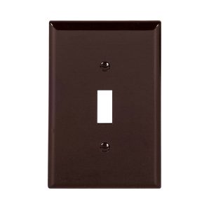 PJ1B - Wallplate 1G Toggle Poly Mid BR