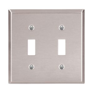 93072B0X1 - Wallplate 2G Toggle STD SS