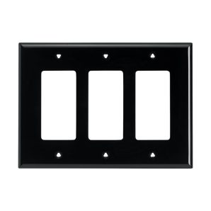 PJ263BK - Wallplate 3G Decorator Poly Mid BK