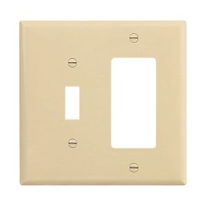 PJ126V - Wallplate 2G Toggle/Deco Poly Mid Iv
