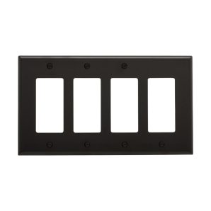 PJ264BK - Wallplate 4G Decorator Poly Mid BK