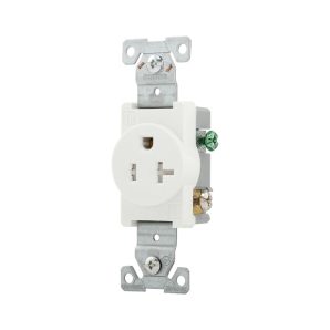 TR1877WBXSP - Recp TR Single 20A 125V 2P3W Swire WH