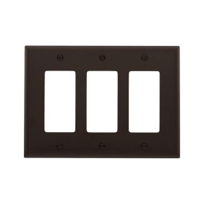 PJ263B - Wallplate 3G Decorator Poly Mid BR