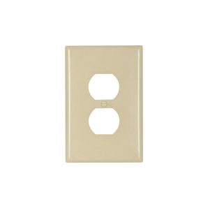 2142VB0X - Wallplate 1G Dup Recp Thermoset Ovr Iv