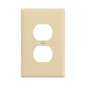 PJ8V - Wallplate 1G Duplex Poly Mid Iv